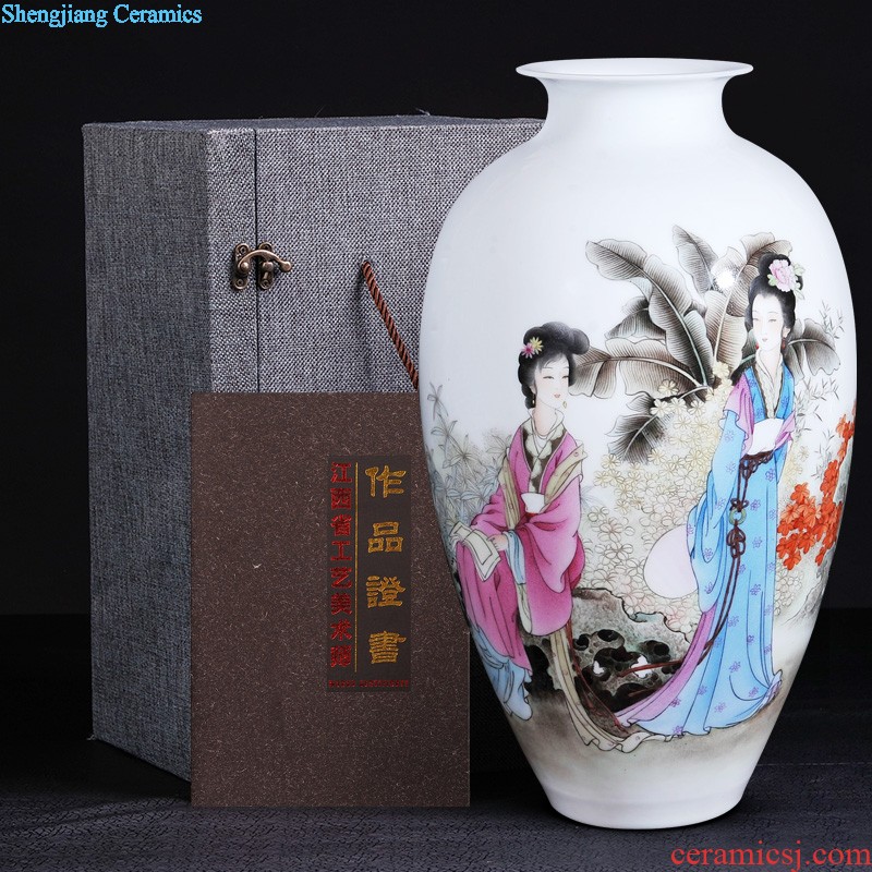 Jingdezhen bone porcelain ceramic arts and crafts Zodiac chicken prosperous adornment hang dish sat dish home decoration