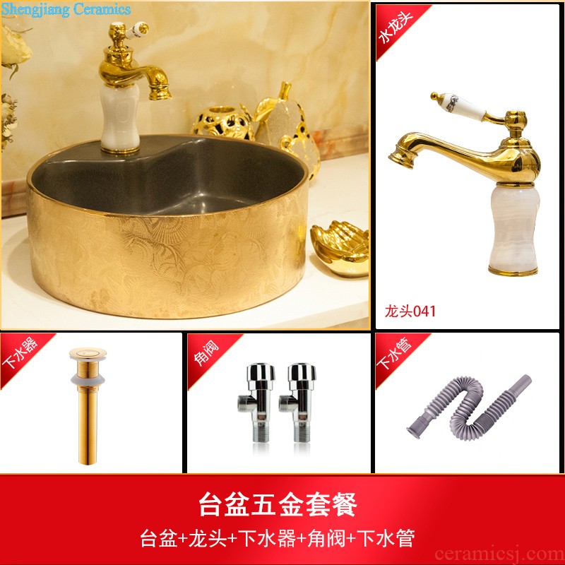 Koh larn, qi Increase the stage basin ceramic toilet lavabo that defend bath lavatory basin of art Straight thread sea