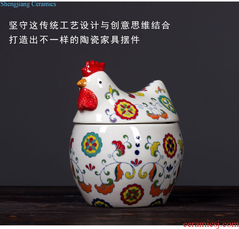 Jingdezhen manual Chinese rural study classical bedroom home dress and sit stool hand-painted ceramic drum stool flowers