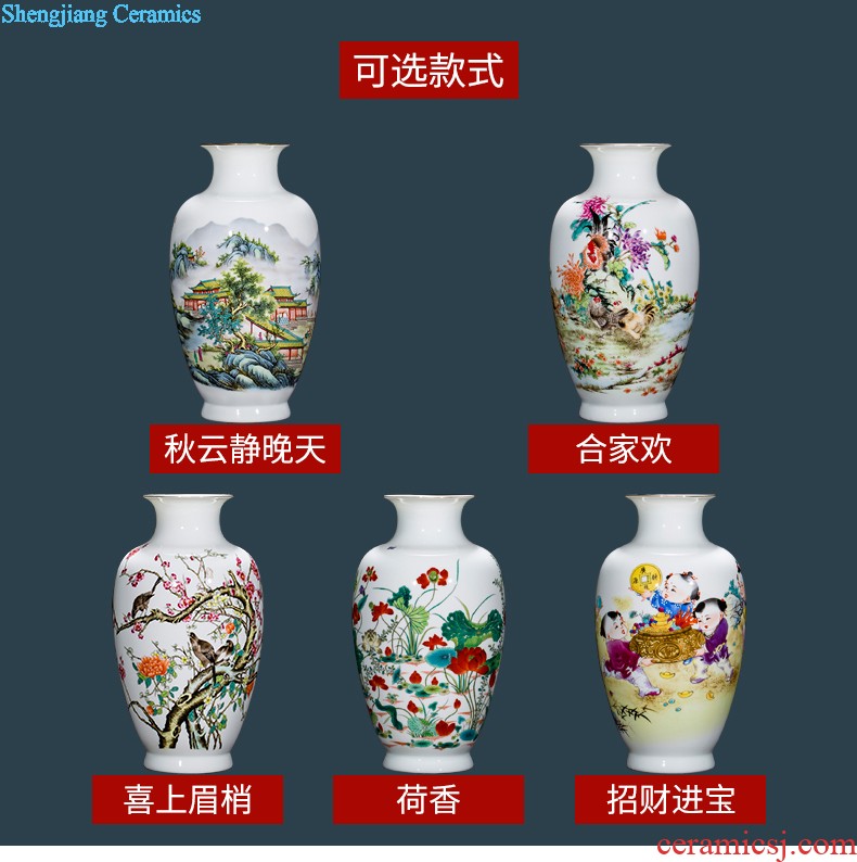 Jingdezhen ceramics vase landscape painting of flowers and flower arrangement sitting room place mesa home TV ark adornment ornament