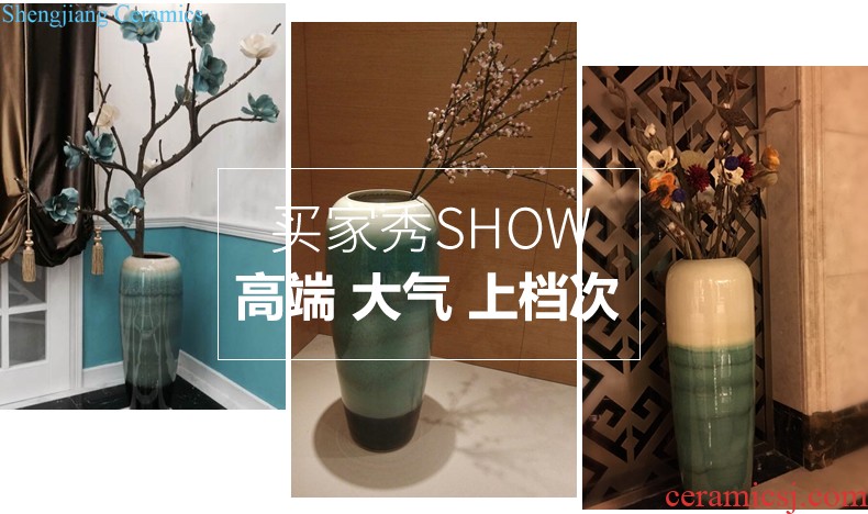 Jingdezhen ceramics General celadon pot vase New Chinese style example room sitting room household soft adornment is placed