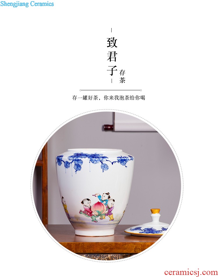 Jingdezhen ceramics kiln vase archaize creative Chinese style household adornment handicraft furnishing articles cb131 sitting room