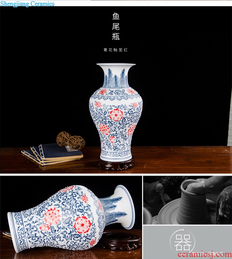 Master of jingdezhen ceramics from manual hand-painted enamel vase Angle of the sitting room porch place a few of new Chinese style decoration