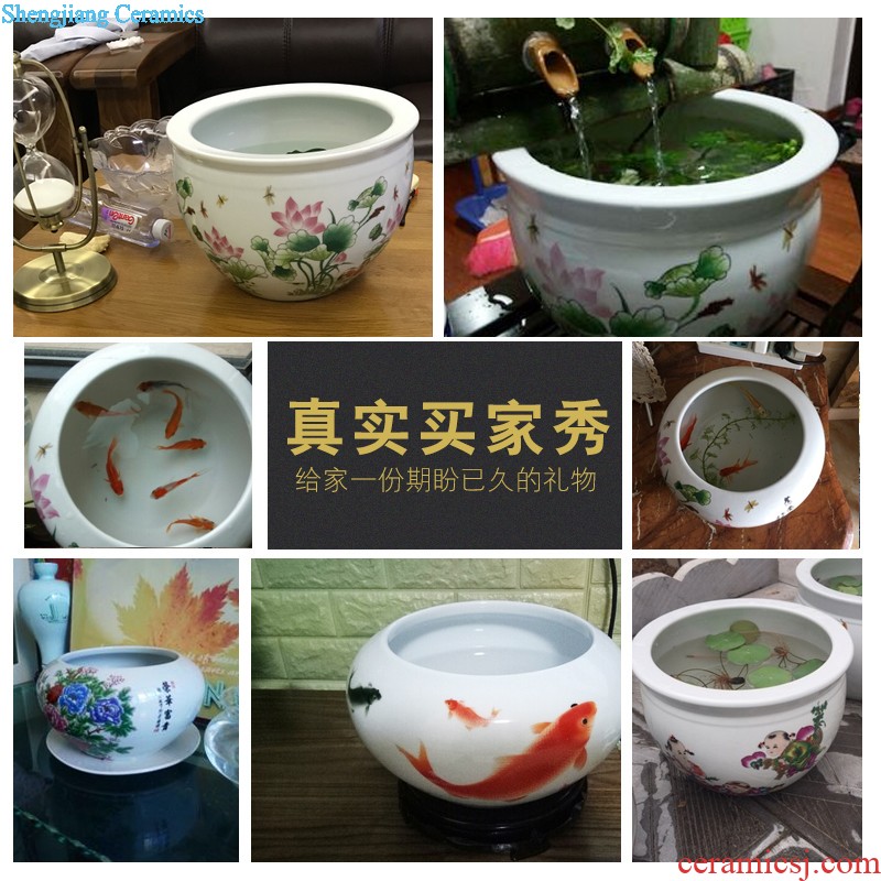 Jingdezhen China red peony maxim gourd vase of large sitting room home decoration furnishing articles