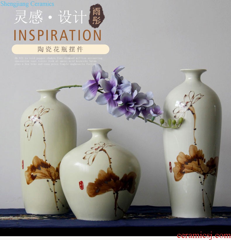 Jingdezhen ceramic kiln ceramic vases, flower carpet of coloured drawing or pattern manually inserted vase household porch place