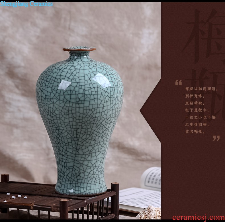 Jingdezhen ceramics Lrene hand-painted peony flowers very beautiful vase Vogue to live in the sitting room furnishing articles