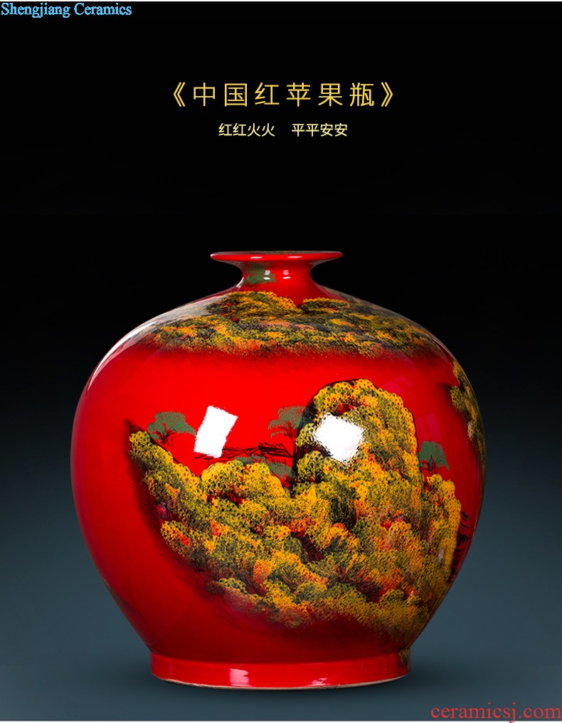 Cb9 furnishing articles of jingdezhen ceramic vase faceplate three-piece suit contemporary and contracted sitting room flower decorations arts and crafts