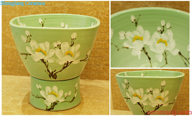 Koh larn, qi Increase the square on the art of jingdezhen ceramic bowl lavatory sink basin Platinum peony