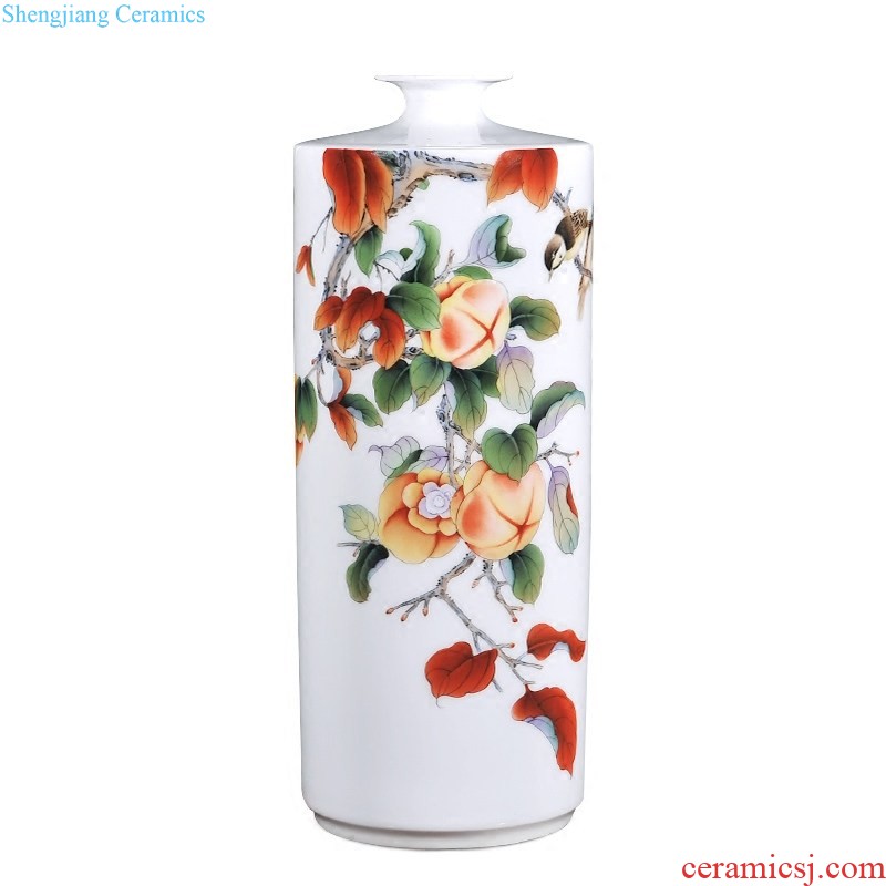 Jingdezhen ceramics hand-painted furnishing articles Chinese style living room home outfit of large vase wedding bridal jewelry decoration