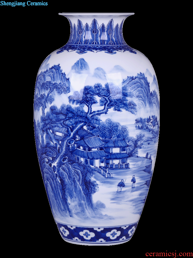 Jingdezhen porcelain enamel color 1 meter of large vase Modern living room decoration to the hotel celebration gift