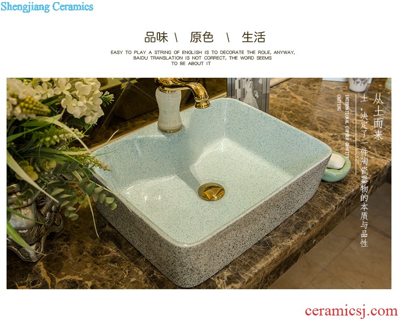 Koh larn neat square stage basin sink ceramic lavatory art to toilet stage basin of the basin that wash a face carved lobule