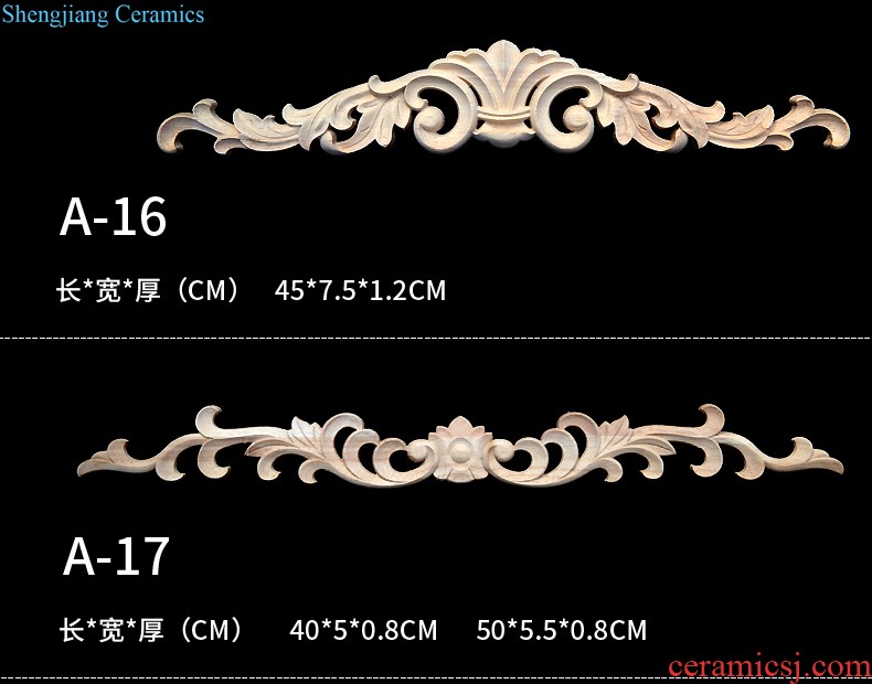 European-style wooden small Angle flowers piece of furniture of carve patterns or designs on woodwork Chest decoration wood flower decals dongyang woodcarving Angle