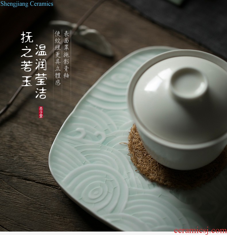 Get fair in hand-painted suit color glaze cup and a cup of tea sea jingdezhen ceramic kung fu tea tea table with zero