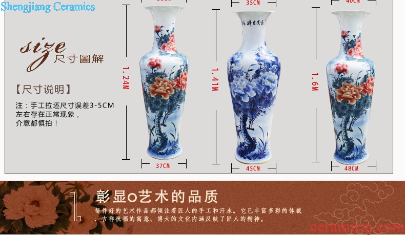 New Chinese style household 319 jingdezhen ceramic vase sitting room adornment handicraft furnishing articles porcelain crystal glaze flower arrangement