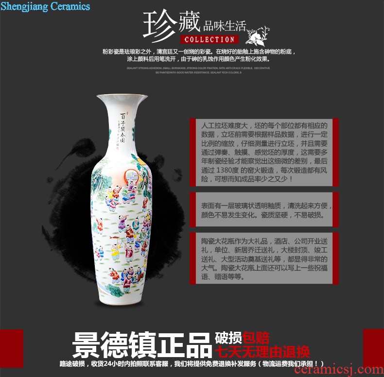 Jingdezhen ceramics hand-painted scenery of blue and white porcelain vase archaize sitting room ark adornment of Chinese style household furnishing articles