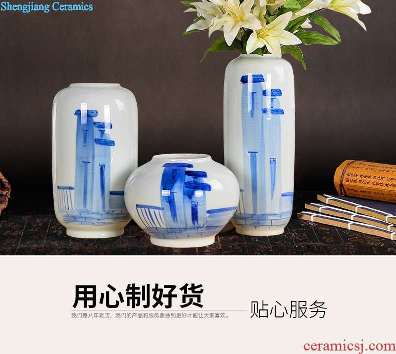 Jingdezhen ceramics hollow out of blue and white porcelain vases, flower arrangement modern furnishing articles aj60 sitting room of Chinese style household decorations