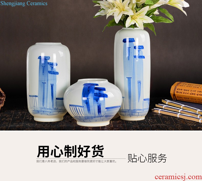 Large brush pot cb42 jingdezhen ceramics crafts teacher's day gifts creative office desktop furnishing articles