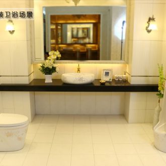 Post, qi stage basin ceramic lavabo archaize washbasin drum-shaped basin of Chinese style bathroom art antique reeds