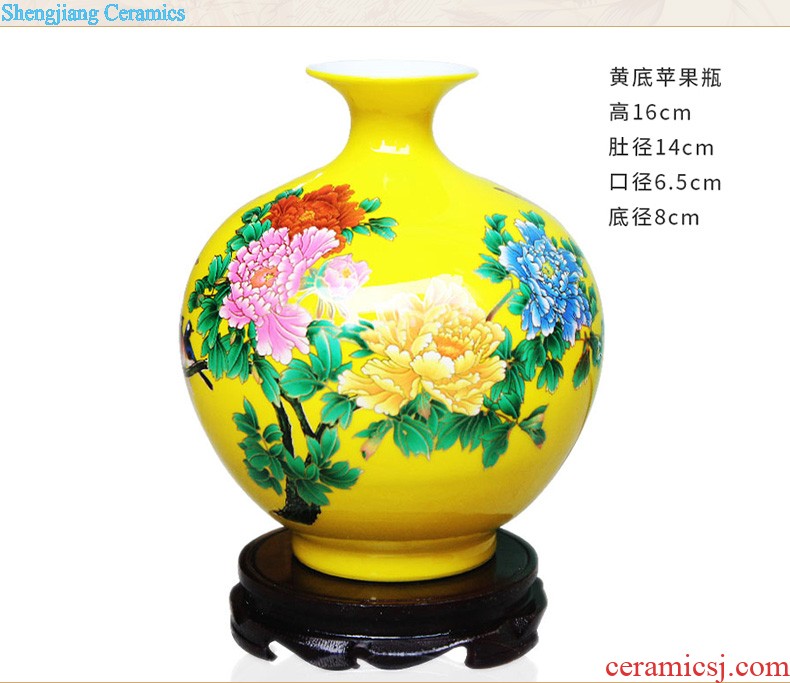 Jingdezhen ceramics vase furnishing articles hand-painted flower is blue and white porcelain bottle of flower arranging Chinese style living room decoration