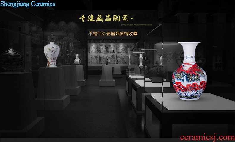 Antique porcelain qianlong pastel spring of the four seasons with vase home sitting room adornment is placed process of jingdezhen ceramics