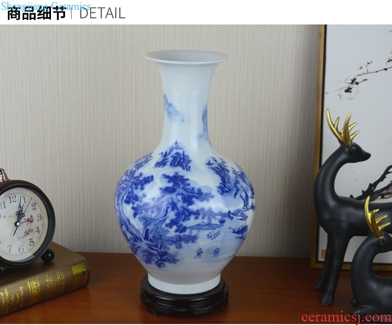 Jingdezhen ceramics vases, contemporary and contracted white paper down the small pure and fresh and small living room table furnishing articles ornaments