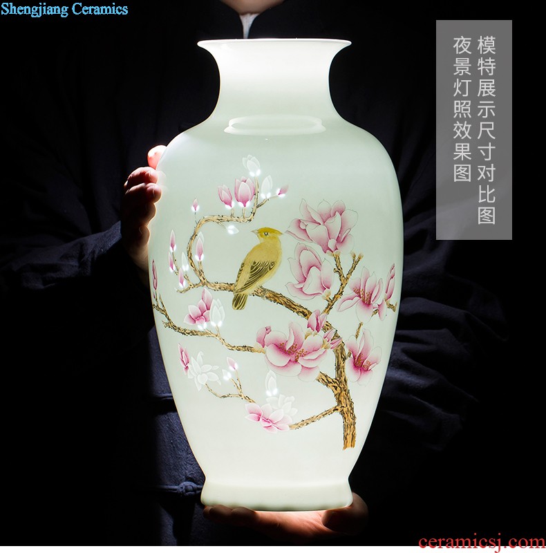 F001 jingdezhen ceramics China red tail bottle of large vase hotel furnishing articles sitting room adornment handicraft