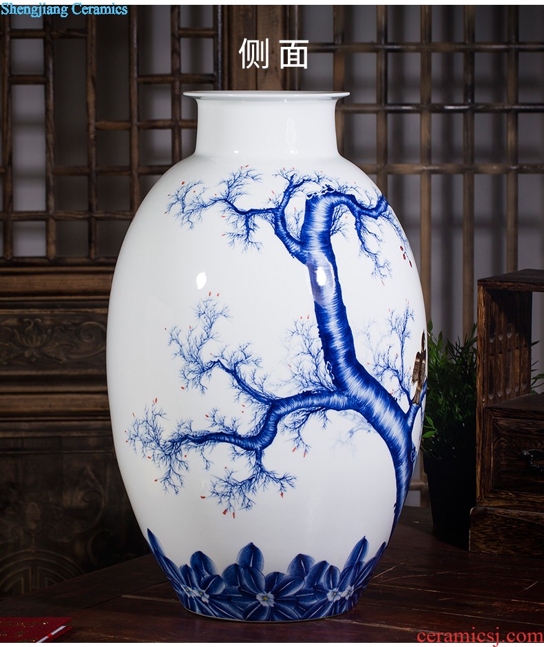 Archaize of jingdezhen ceramics powder enamel vase imitation qianlong year Chinese style classical Angle of the sitting room a few adornment furnishing articles