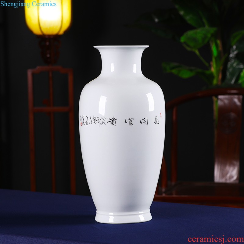 Jingdezhen ceramics hand-painted blue and white porcelain vase furnishing articles sitting room flower arranging the modern Chinese style household adornment TV ark