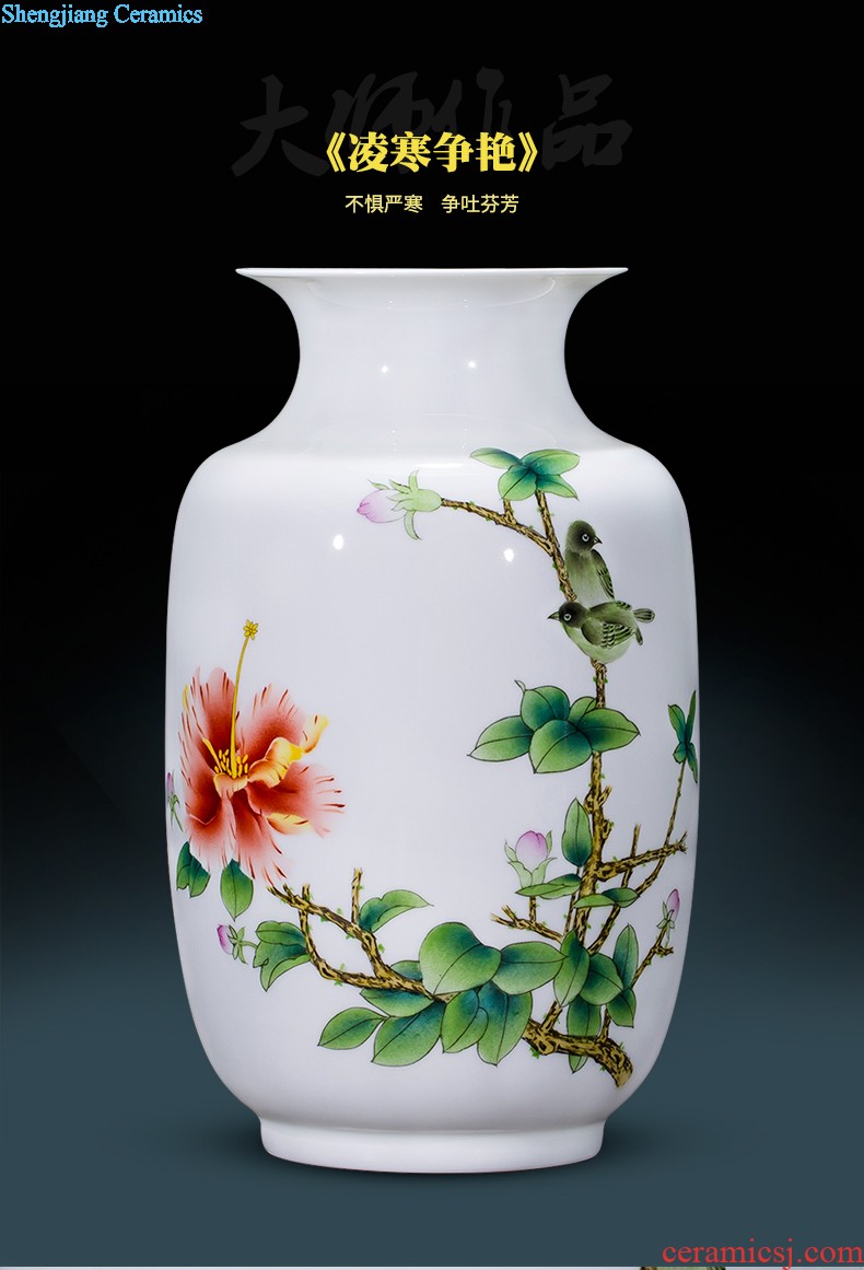 Cb72 jingdezhen ceramics vase furnishing articles mountains xiuse three-piece home sitting room adornment handicraft arranging flowers