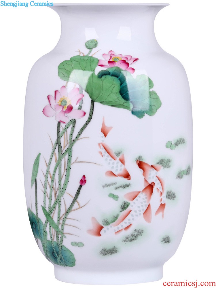 Jingdezhen ceramics New Chinese style of large sitting room porch decoration vase household furnishing articles new gift