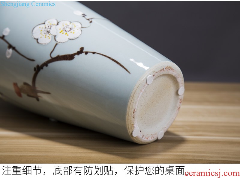 Jingdezhen ceramics The quartet lucky bamboo vase The living room table decoration flower art handicraft furnishing articles