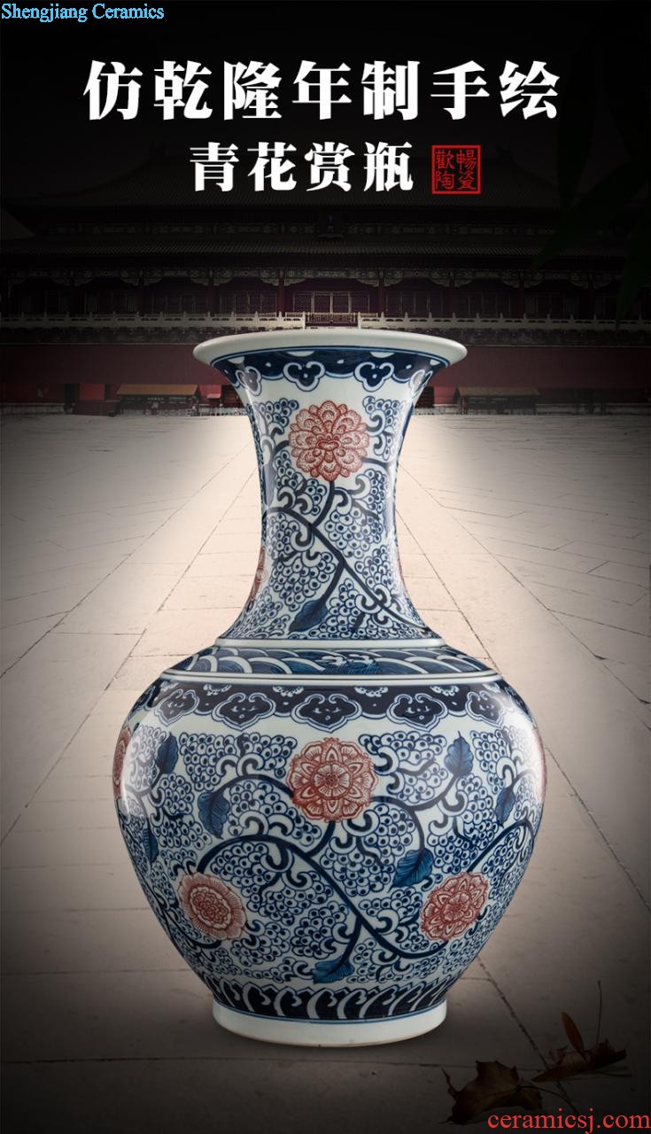 Jingdezhen ceramics noctilucent floret bottle of flower arranging contemporary and contracted household act the role ofing is tasted table sitting room adornment is placed