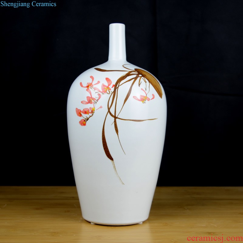 Jingdezhen ceramics hand-painted modern new Chinese vase flower arrangement sitting room home furnishing articles on your table