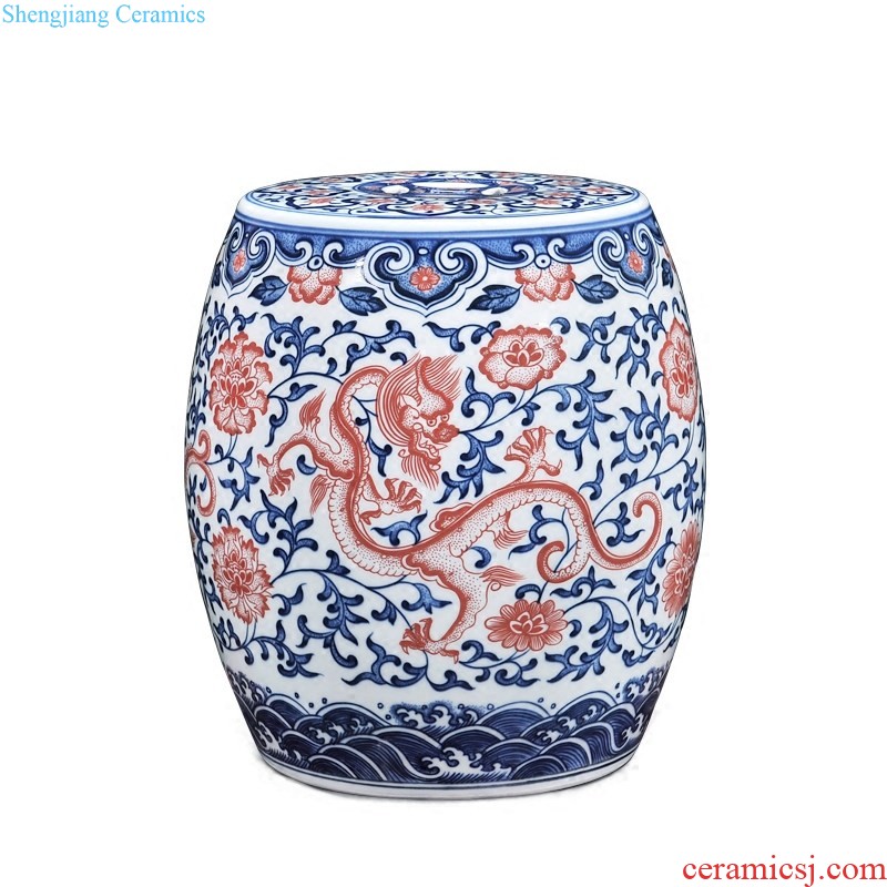 Jingdezhen ceramics imitation qing qianlong flower celestial landing big bottles of Chinese modern decorative home furnishing articles collection