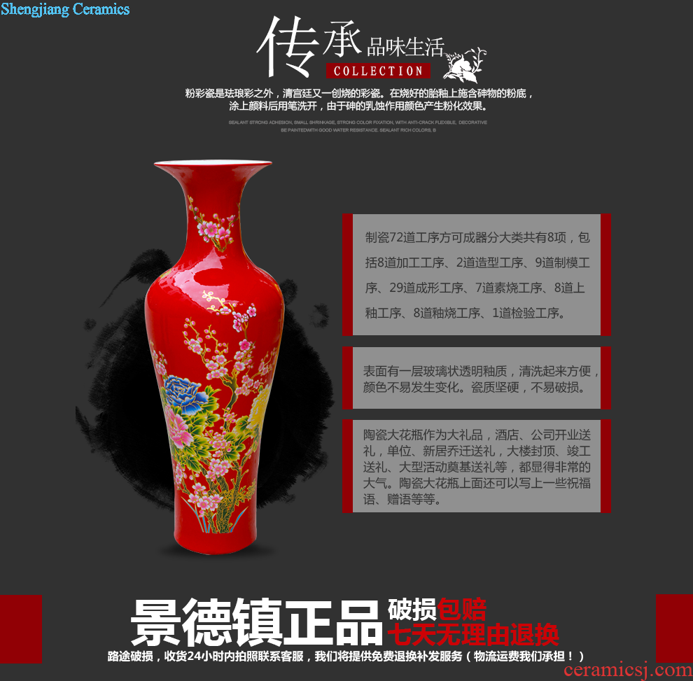 Sf53 jingdezhen ceramics Guest-greeting pine high landing craft vase wax gourd bottle sitting room dining-room ornaments