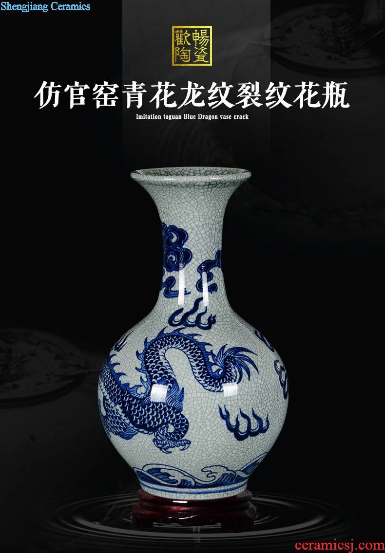 Jingdezhen ceramics POTS red apple storage tank is a thriving business place large sitting room adornment marriage