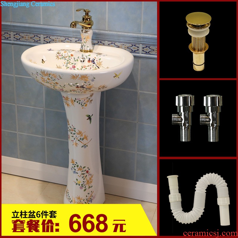 Gold cellnique european-style balcony one-piece toilet ceramic basin stage basin sinks modern basin that wash a face to wash your hands