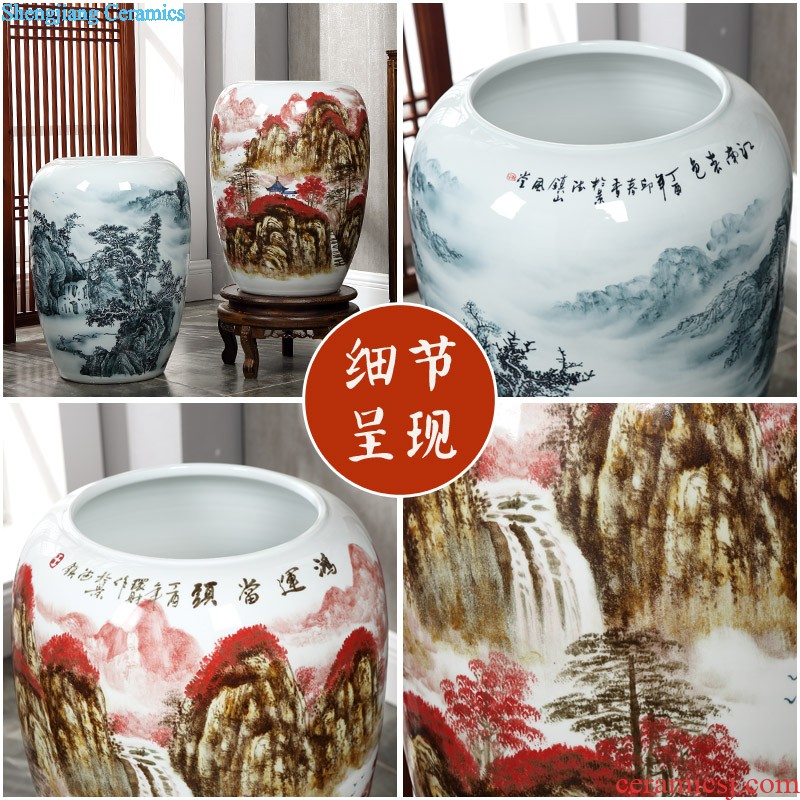 Jingdezhen ceramics Dong-ming li hand-painted enamel vase khe sanh smoke Home sitting room technology fashion furnishing articles