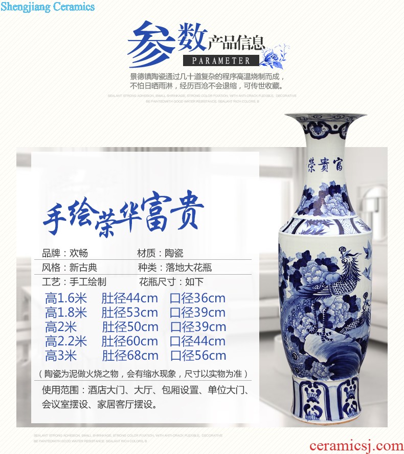 Jingdezhen ceramics beaming sitting room home decoration antique vases, flower arrangement of new Chinese style wedding furnishing articles