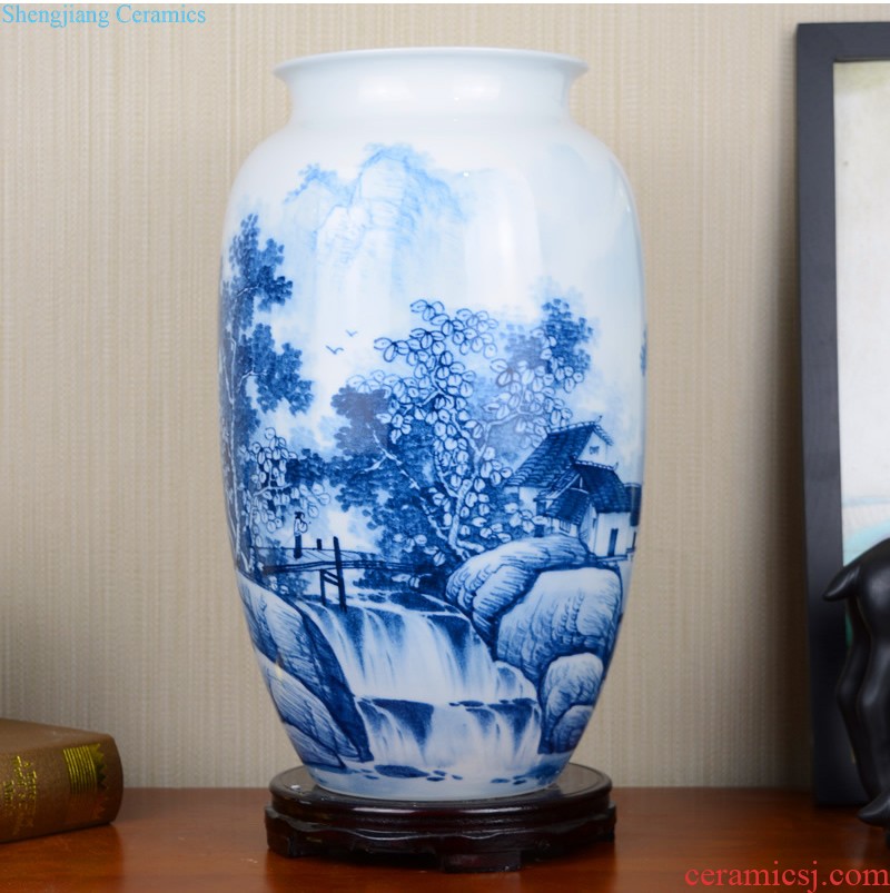 Jingdezhen ceramic vase furnishing articles sitting room european-style contracted Nordic style dry flower arranging flowers household soft adornment