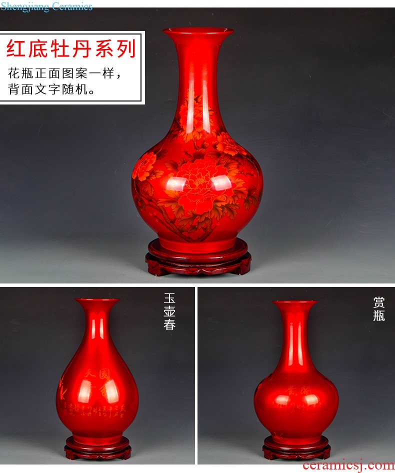 Jingdezhen ceramics large caddy a kilo is installed sealed with cover household storage jar pu-erh tea warehouse