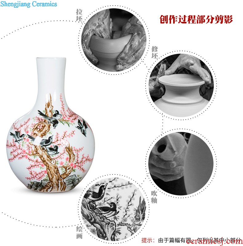 Master of jingdezhen ceramic vase Chinese hand-painted home sitting room porch famille rose more than decorative furnishing articles every year