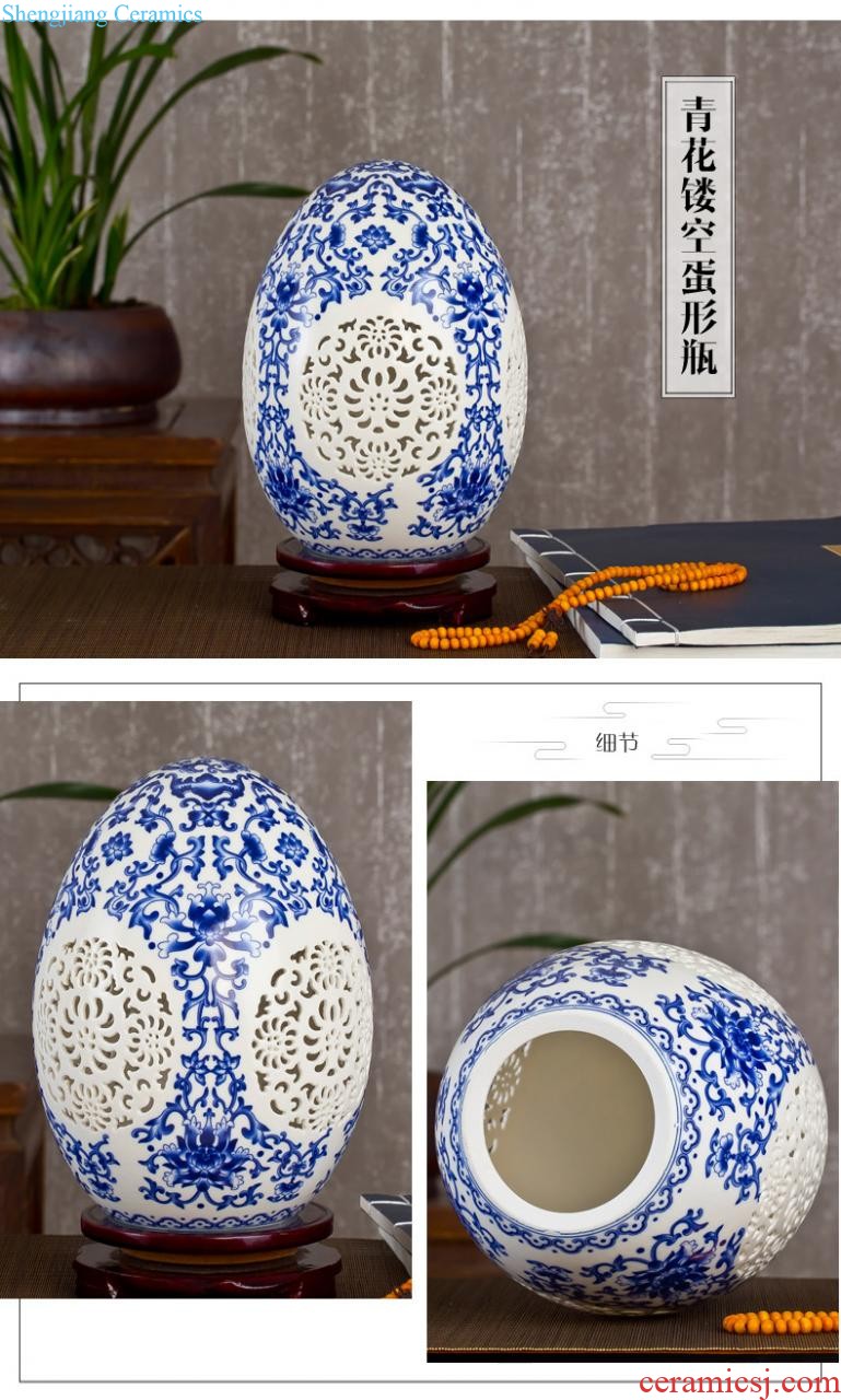 Jingdezhen ceramic vase furnishing articles porcelain vases, ceramic flower arranging flowers sitting room is contemporary and contracted household adornment