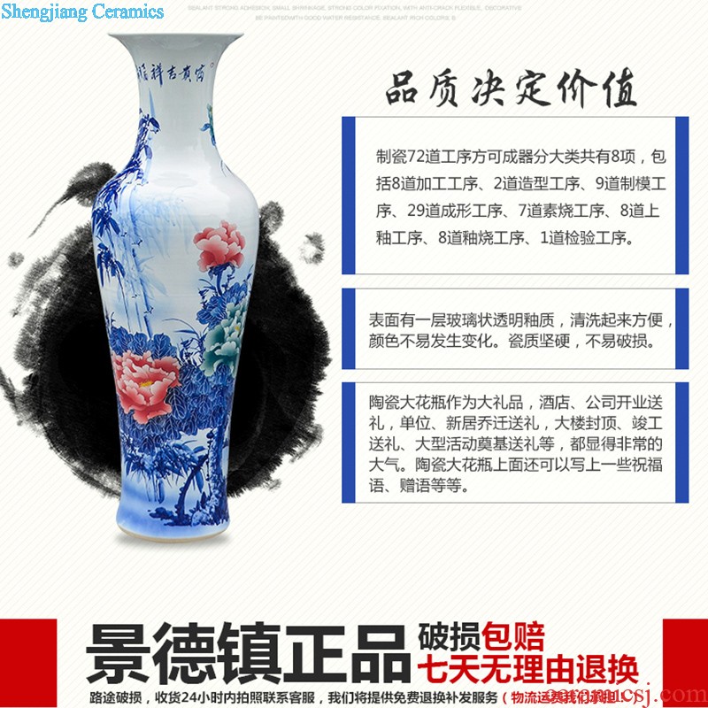 Jingdezhen ceramics of large Chinese style antique hand-painted imitation Ming blue and white porcelain vase sitting room adornment high furnishing articles