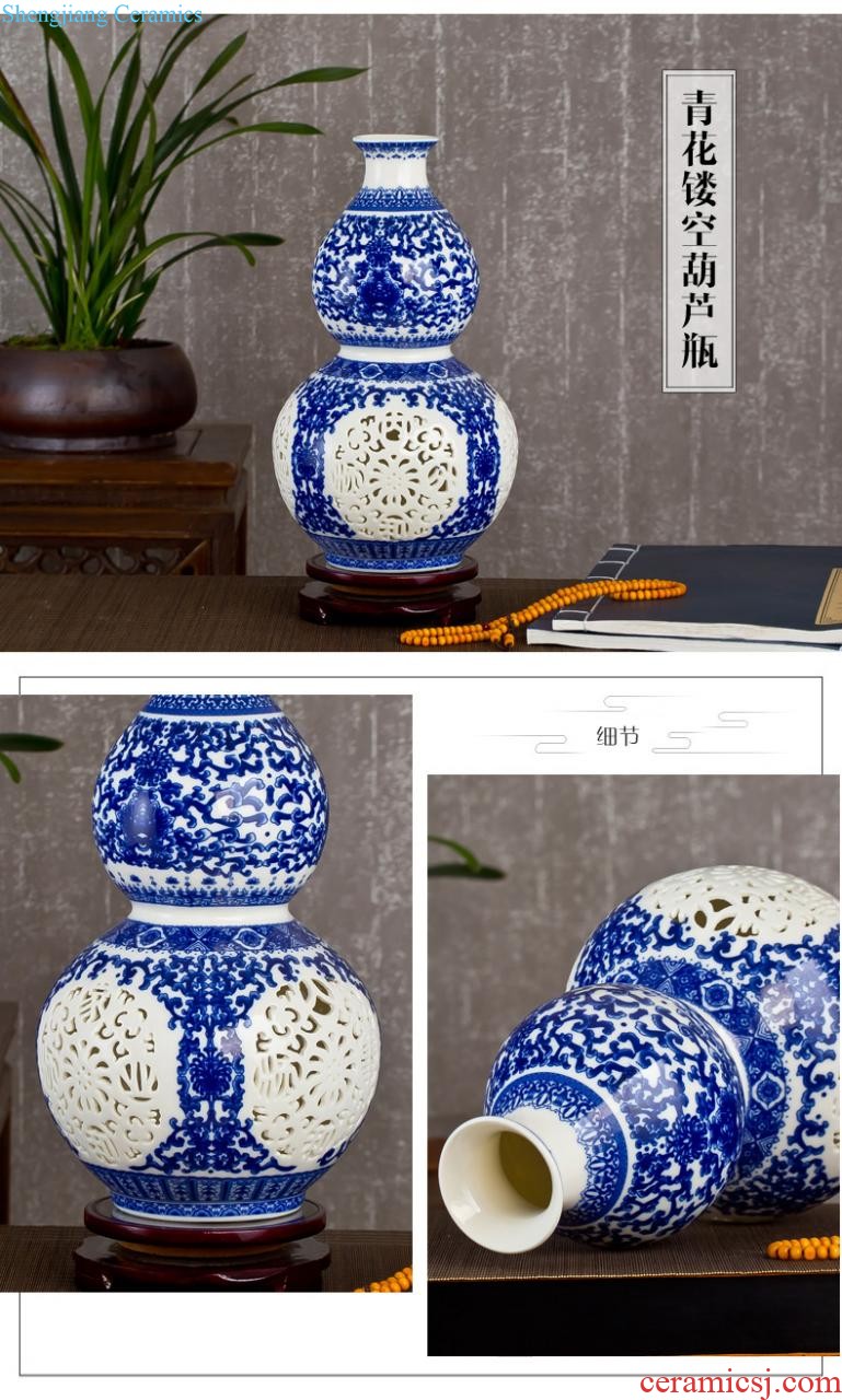 Jingdezhen ceramic vase furnishing articles porcelain vases, ceramic flower arranging flowers sitting room is contemporary and contracted household adornment