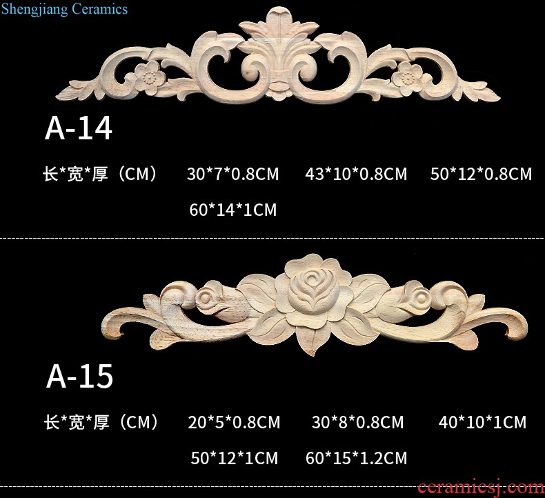 European-style wooden small Angle flowers piece of furniture of carve patterns or designs on woodwork Chest decoration wood flower decals dongyang woodcarving Angle