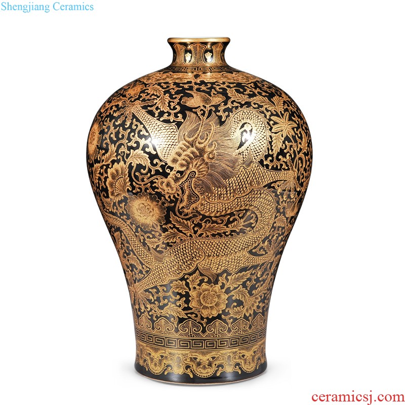 Jingdezhen imperial kiln chinaware imitation of yong zheng famille rose golden pheasant peony grains general tank sitting room collect adornment furnishing articles