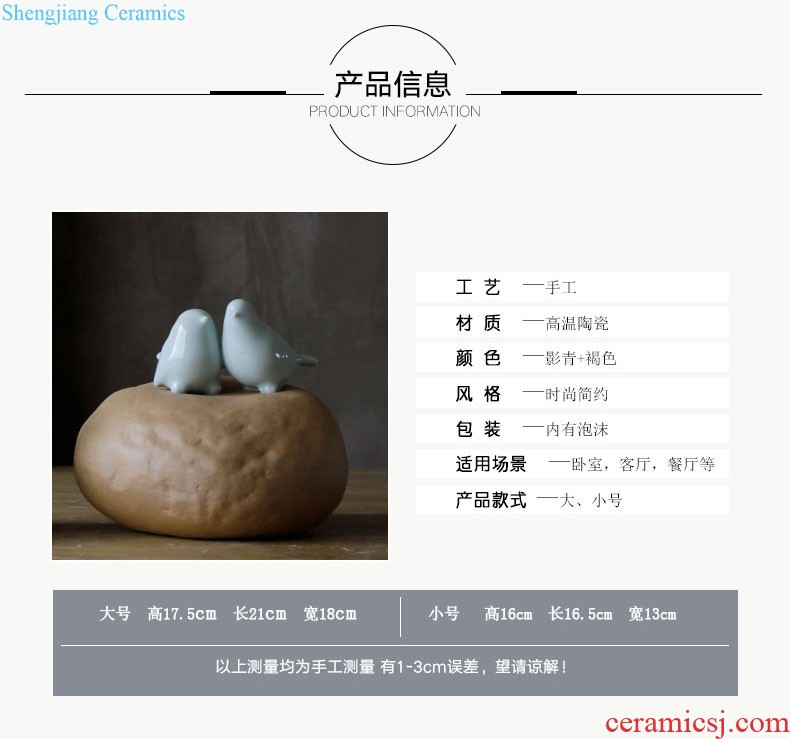 Rain tong home | jingdezhen ceramics European coloured drawing or pattern Single ear receptacle furnishing articles Decoration porcelain vase the living room