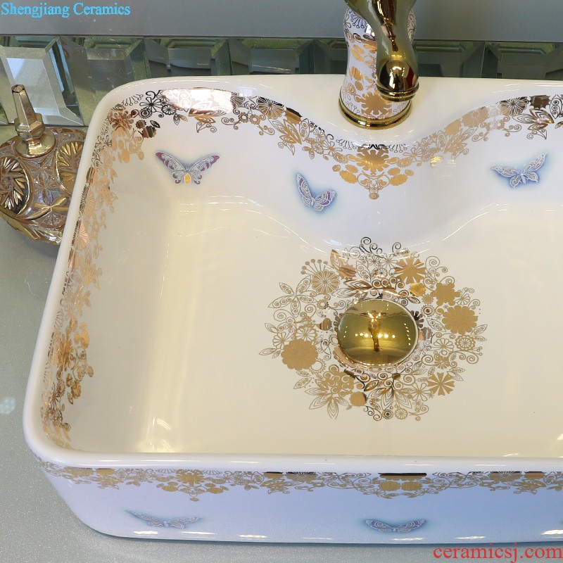 Continental basin sink household oval art ceramics on the toilet wash face basin sink basin