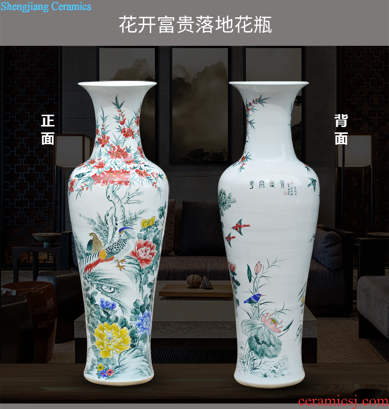 Jingdezhen ceramics ears vases, flower arranging archaize sitting room porch decoration of Chinese style household furnishing articles of blue and white porcelain